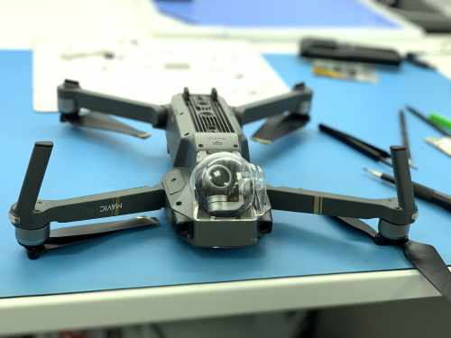 A DJI Mavic being diagnosed on the bench at Fixfactor
