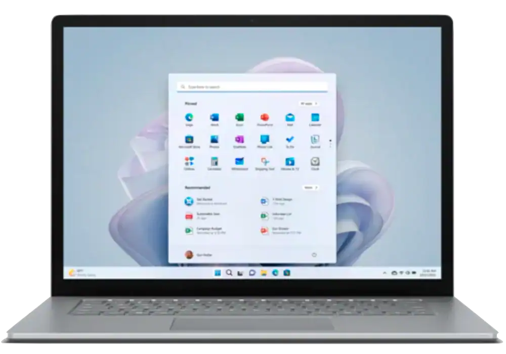 Surface Laptop 5 clamshell design